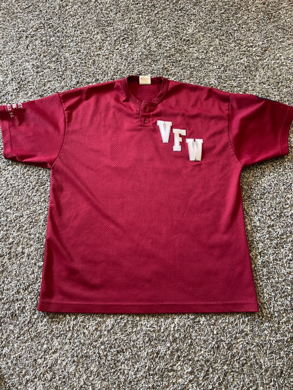 VFW Maroon Short-Sleeve Men’s Jersey (XL)